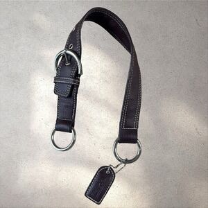 Coach Soho Brown Leather Replacement Shoulder Strap Vtg Y2K Hang Tag Charm